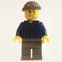 Criminal, Dark Blue Plaid Shirt, Dark Gray Hat, Gold Tooth