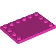 Plate Special 4 x 6, Studs on 3 Edges / Dark Pink