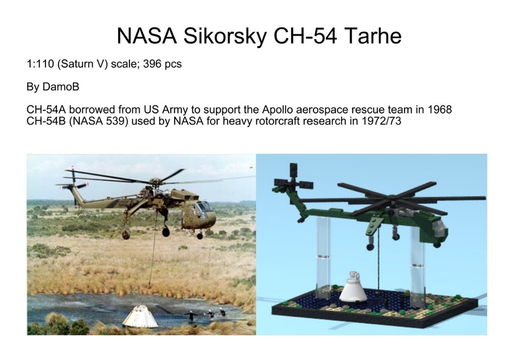 Lego DamoB's NASA Sikorsky CH-54 Tarhe