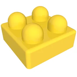Primo Brick 2 x 2 / Yellow