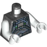 Lego Torso Armor, Vest with Hoses, Straps Print (Mr. Freeze), White Arms and Hands