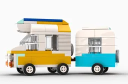 11038 Camper van with trailer
