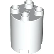 Duplo Brick Round 2 x 2 x 2 / White