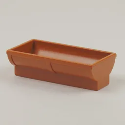 Duplo Horse Trough 2 x 4 x 2 / Dark Orange