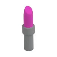 Lipstick with Light Bluish Gray Handle / Dark Pink