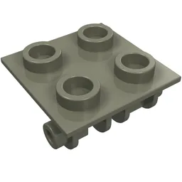 Hinge Brick 2 x 2 Top Plate Thin / Dark Gray
