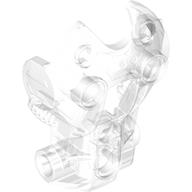 Lego Large Figure Limb Cover / Torso Cover (Toa Inika) / Pearl Dark Gray