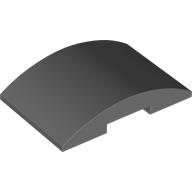 Lego Brick Curved 4 x 6 Double, 2 x 4 Cutout / Dark Bluish Gray