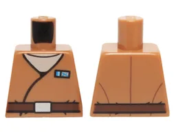 Torso SW Vest Robe with Reddish Brown Belt and Blue Name Badge over Tan Undershirt Pattern / Medium Nougat