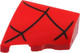Wedge 2 x 2 x 2/3 Left with Black Spider Web Pattern