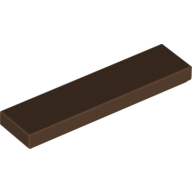 Lego Tile 1 x 4 with Groove / Brown