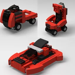 Red 3 in 1 Vehicles #2