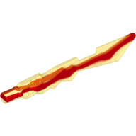 Lego Weapon Sword with Jagged Edges and Trans Red Center