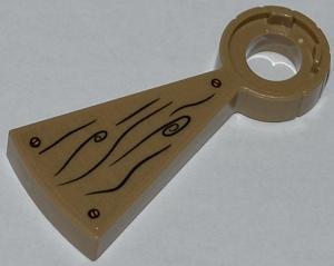 Lego Stairs Spiral Step with Wood Grain, 2 Knots and 3 Screws Pattern (Sticker) - Set 79103