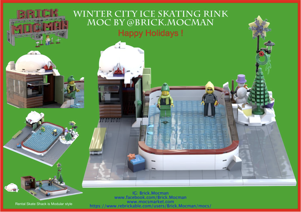 Lego City Skate - Ice Skating RInk - Happy Holidays