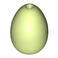 Food Egg with 1.5mm Hole [Plain] / Yellowish Green