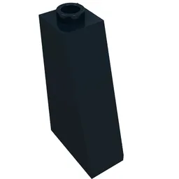 Brick Sloped 75° 2 x 1 x 3 with Open Stud / Black