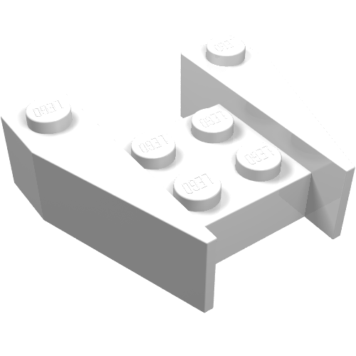 Lego Brick Wedged 3 x 4 [No Stud Notches] / White