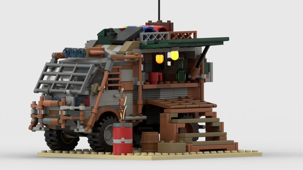 Lego Doomsday style ——merchant cart that flows inside the camp
