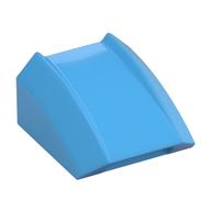 Lego Brick Curved 2 x 2 with Lip, No Studs / Medium Blue
