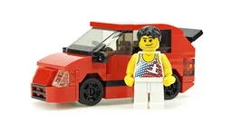 Small red car
