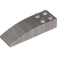 Lego Brick Curved 6 x 2 / Metallic Silver