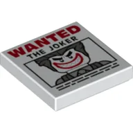Tile 2 x 2 with 'WANTED THE JOKER' Poster Print / White