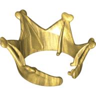 Lego Duplo Figure Crown / Tiara / Pearl Gold