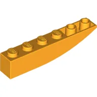 Brick Curved Inverted 6 x 1 / Bright Light Orange