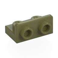 Lego Bracket 1 x 2 - 1 x 2 Inverted / Olive Green