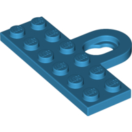 Lego Plate Special 2 x 6 with Wall Mount Hook / Dark Azure