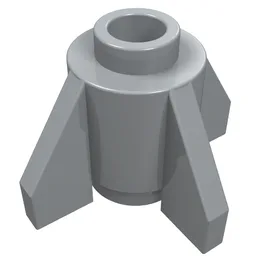 Brick Round 1 x 1 with Fins, Open Stud / Light Bluish Gray