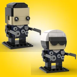 Terminator T1000 MOC Brickheadz with alternate build!!
