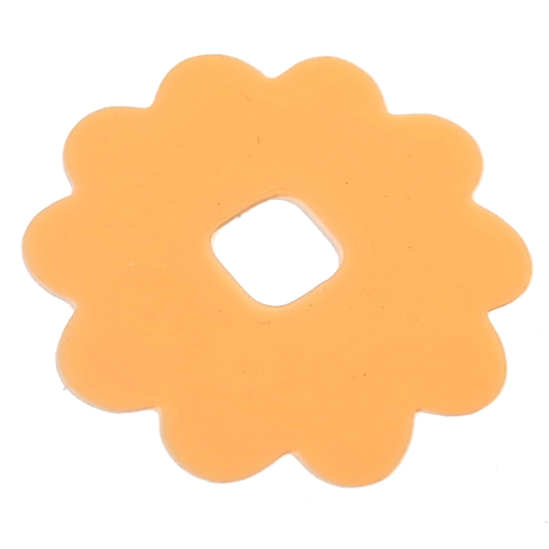Lego Clikits Icon Accent, Flower 4 1/8 x 4 1/8, 10 Petals / Trans-Flame Yellowish Orange