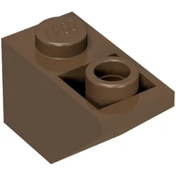 Brick Sloped Inverted 45° 2 x 1 / Brown