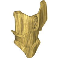 Lego Large Figure Torso Cover, Armour with 2 Chest Holes and Ball Joint Socket / Pearl Gold