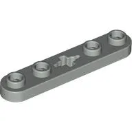 Technic Plate 1 x 5 with Smooth Ends, 4 Studs and Centre Axle Hole / Light Gray