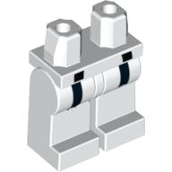 Lego Hips and White Legs with Martial Arts Black Belt Print / White