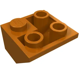Brick Sloped Inverted 45° 2 x 2 Double Convex / Dark Orange