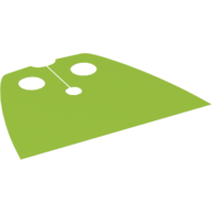 Lego Neckwear Cape, Standard, Very Short [Traditional Starched Fabric] / Lime