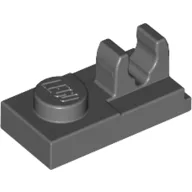 Plate Special 1 x 2, Top Clip [Split] / Dark Bluish Gray