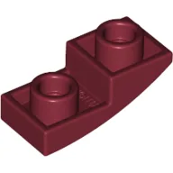 Brick Curved Inverted 2 x 1 / Dark Red