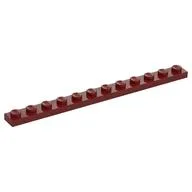 Plate 1 x 12 / Dark Red