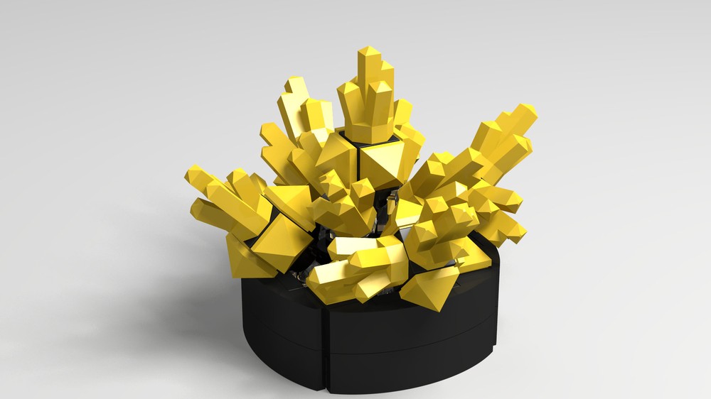 Lego Crystal cluster formation