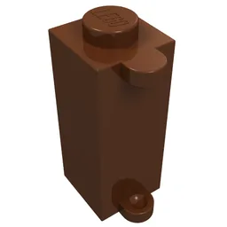 Brick Special 1 x 1 x 2 with Shutter Holder / Reddish Brown