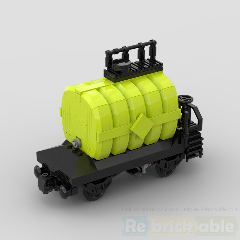 Lego 7 stud wide food train tank car - tanker railcar