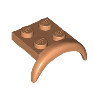 Lego Wheel Arch, Mudguard 2 x 3 x 1 1/3 with 2 x 2 Plate / Nougat