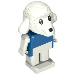 Fabuland Figure, Lisa Lamb (Blue Shirt) / Blue