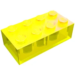 Brick 2 x 4 / Trans-Neon Green
