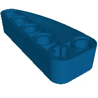 Technic Beam 2 x 5 L-Shape with Quarter Ellipse Thick / Blue